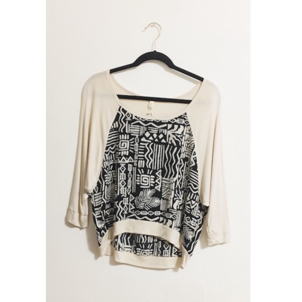 New Tribal Raglan Top